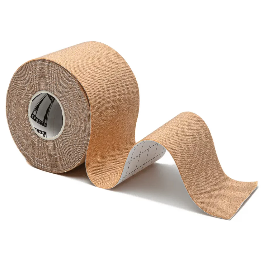 latex-free kinesiology tape for sensitive skin in black color